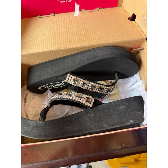 Lilypad Sparkly Rhinestone Sandals - Picture 1 of 5